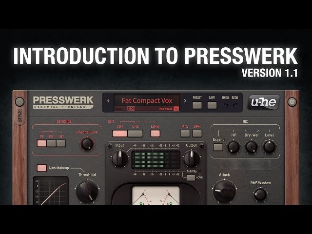 Image for What's new in u-he Presswerk compressor version 1.1